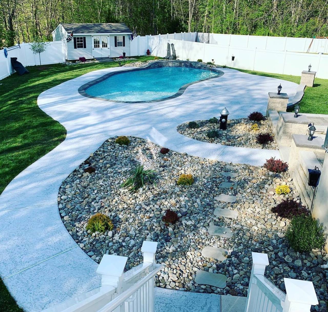 Concrete driveway installation project